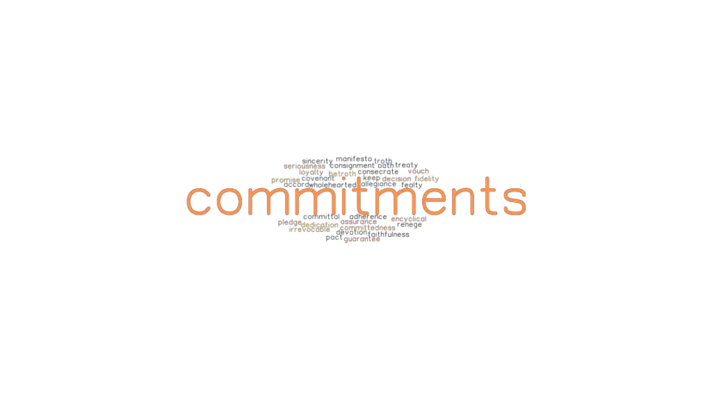 COMMITMENTS Synonyms and Related Words. What is Another Word for