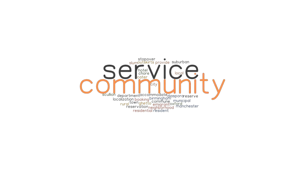 COMMUNITY SERVICE Synonyms and Related Words. What is Another Word for