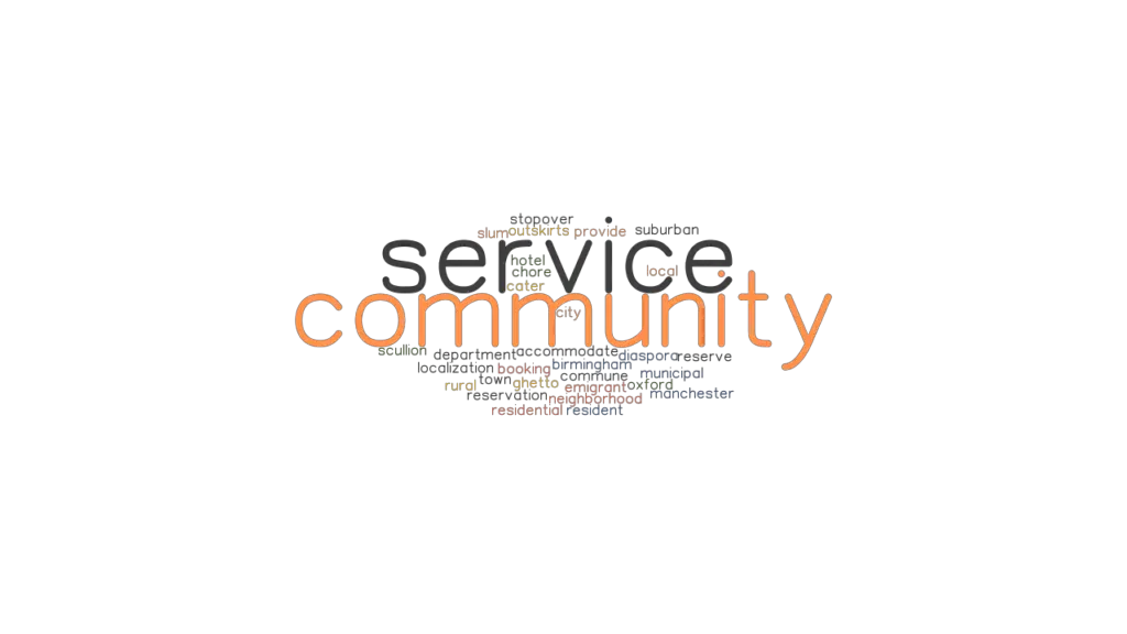 COMMUNITY SERVICE Synonyms And Related Words What Is Another Word For 