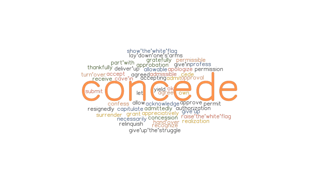 CONCEDE Synonyms And Related Words What Is Another Word For CONCEDE 