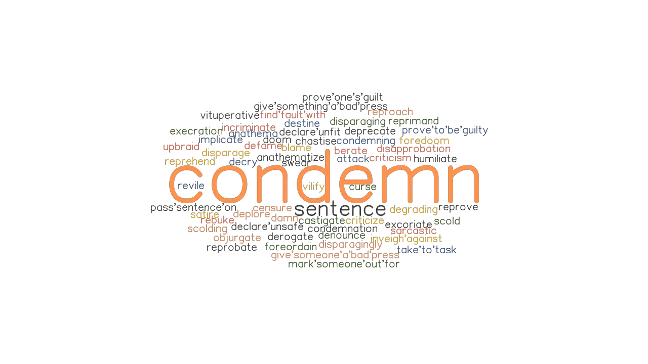 CONDEMN Synonyms And Related Words What Is Another Word For CONDEMN 