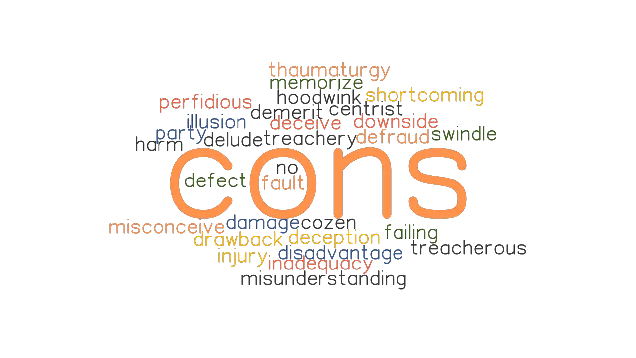 CONS Synonyms And Related Words What Is Another Word For CONS 