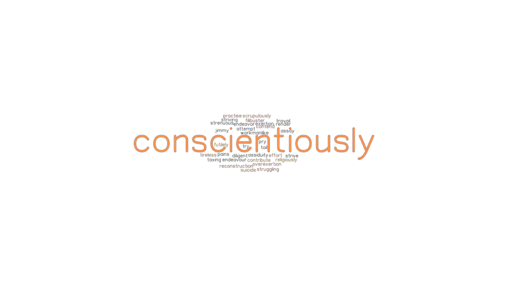 CONSCIENTIOUSLY Synonyms and Related Words. What is Another Word for