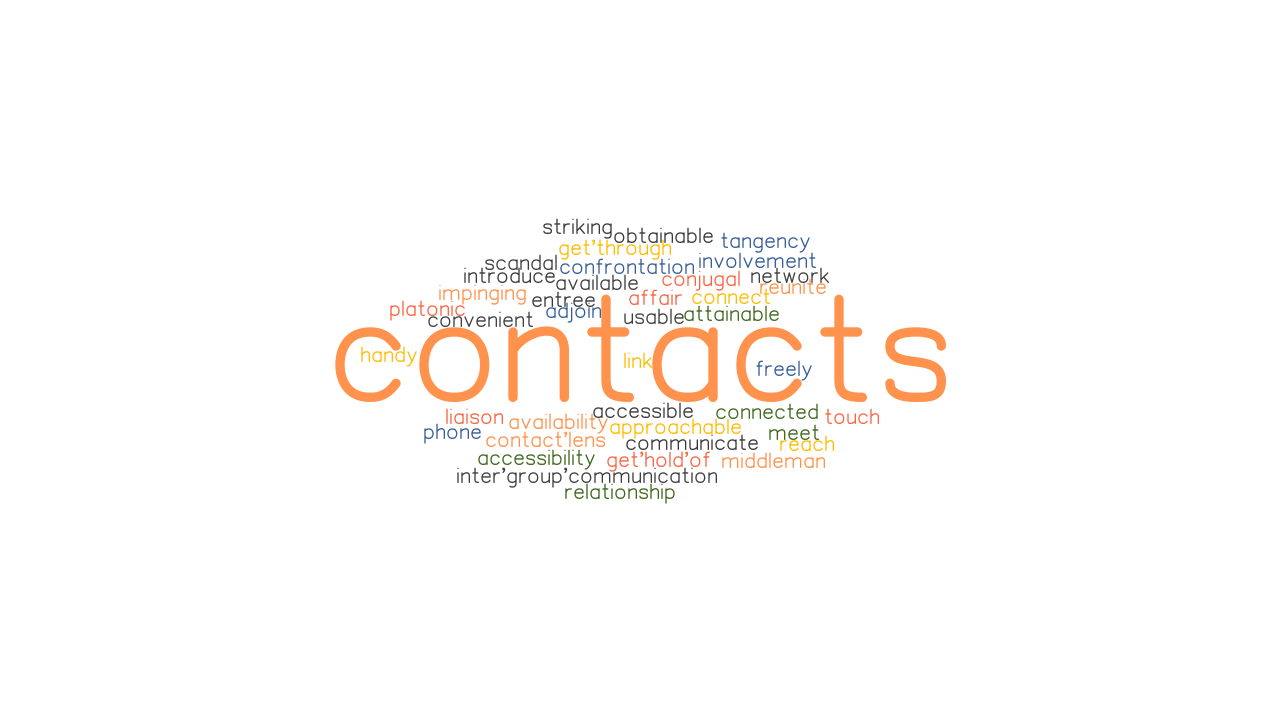 CONTACTS Synonyms And Related Words What Is Another Word For CONTACTS 