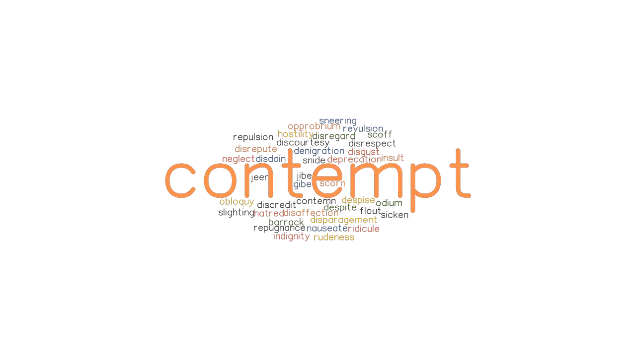 CONTEMPT Synonyms And Related Words What Is Another Word For CONTEMPT 