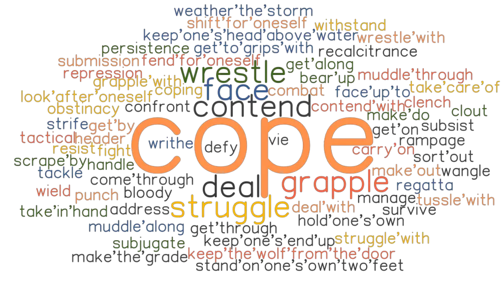 COPE Synonyms And Related Words What Is Another Word For COPE 