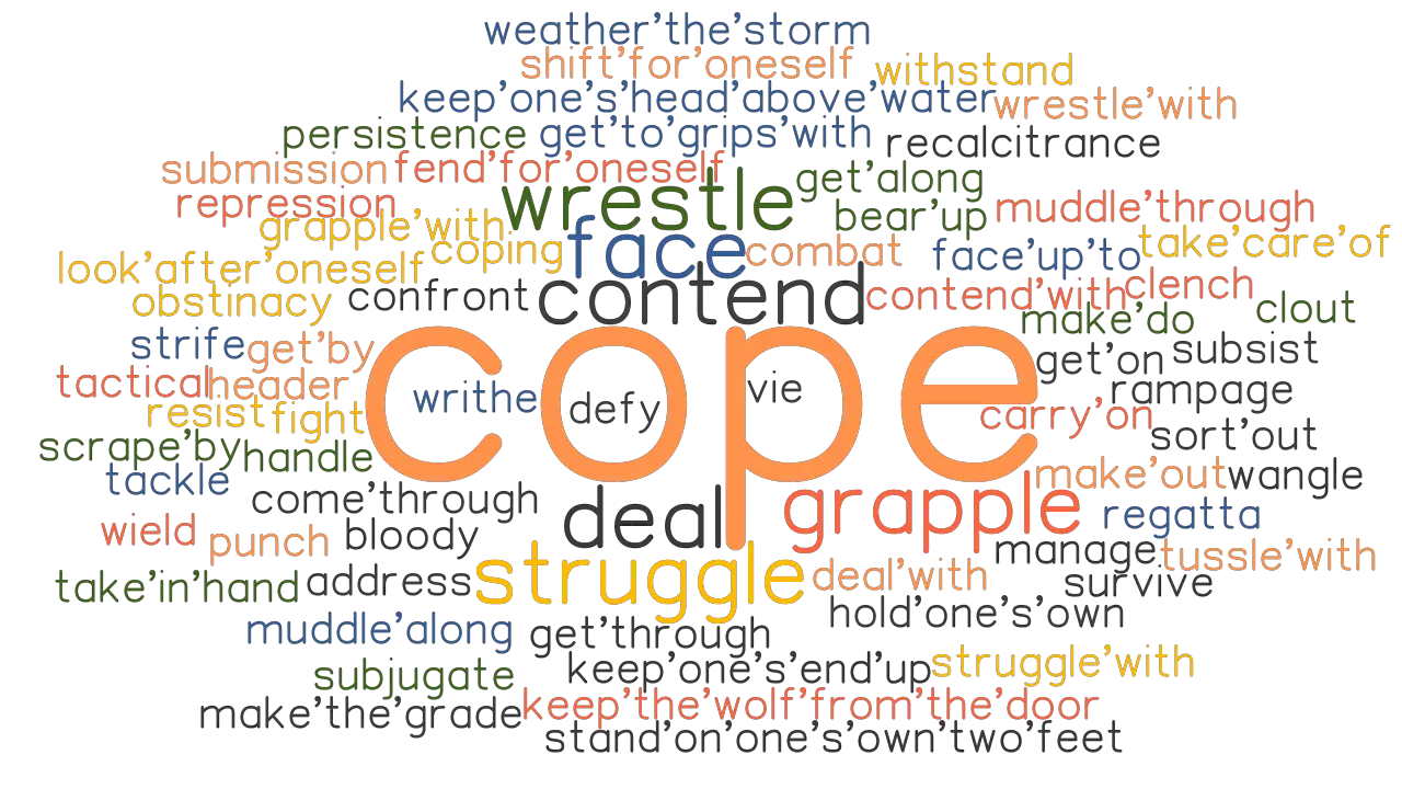 COPE Synonyms And Related Words What Is Another Word For COPE 