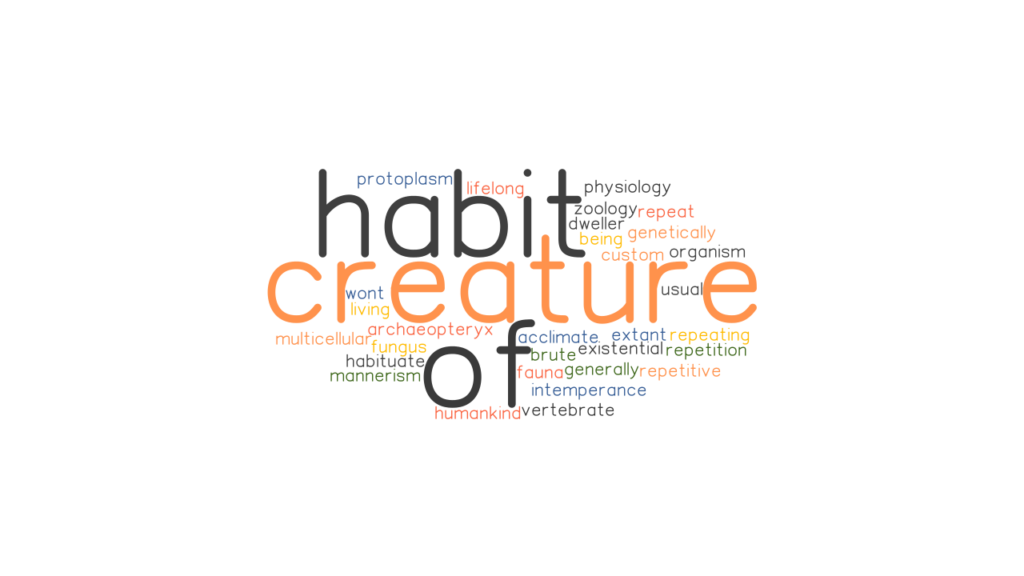 CREATURE OF HABIT Synonyms And Related Words What Is Another Word For 