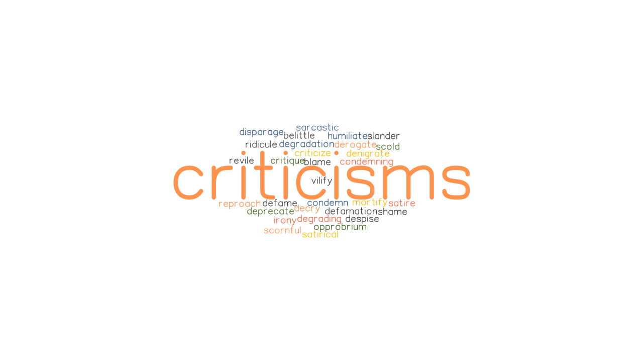 CRITICISMS Synonyms And Related Words What Is Another Word For 