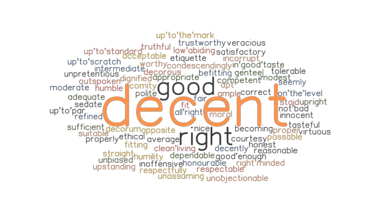 DECENT Synonyms And Related Words What Is Another Word For DECENT 