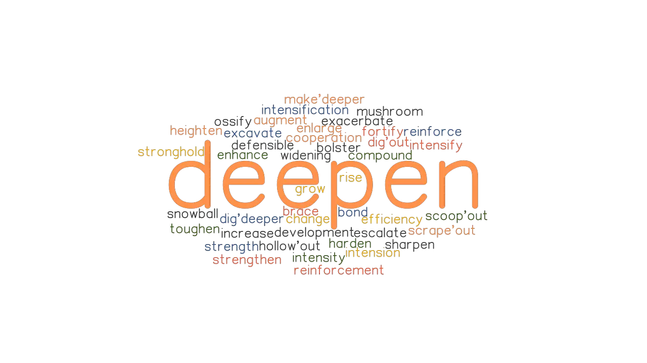 DEEPEN Synonyms And Related Words What Is Another Word For DEEPEN 