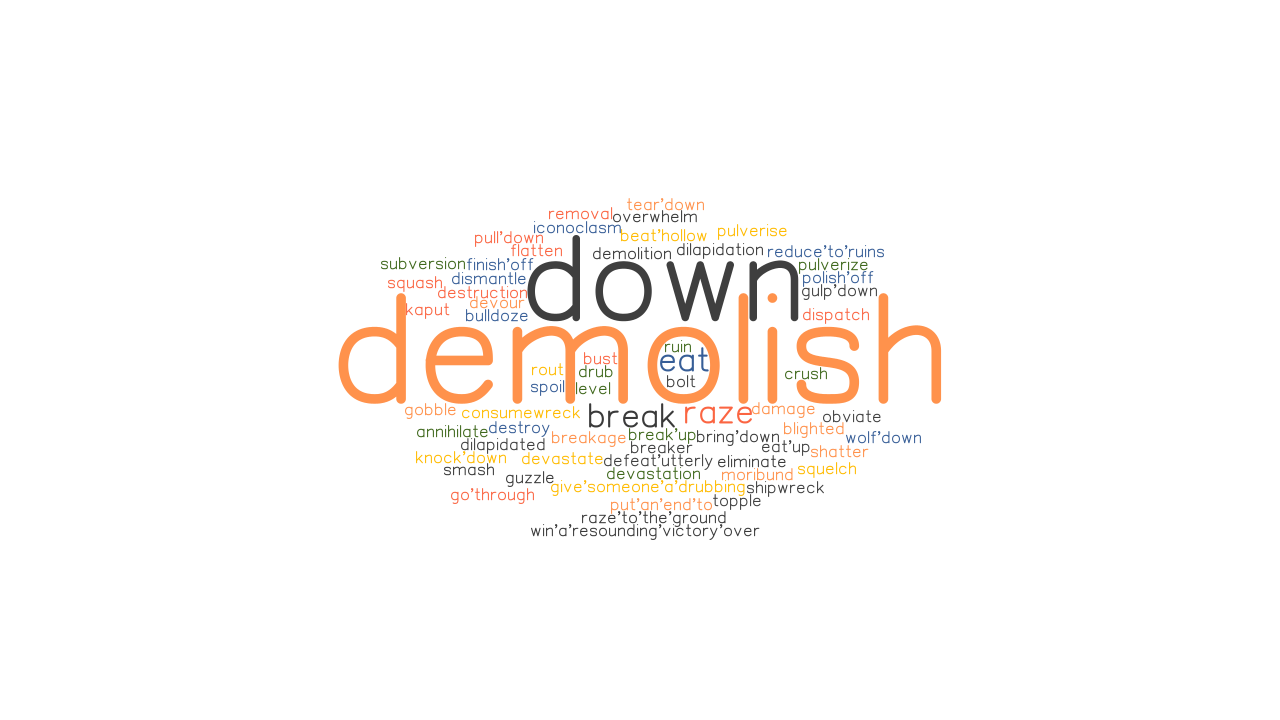 DEMOLISH Synonyms And Related Words What Is Another Word For DEMOLISH 