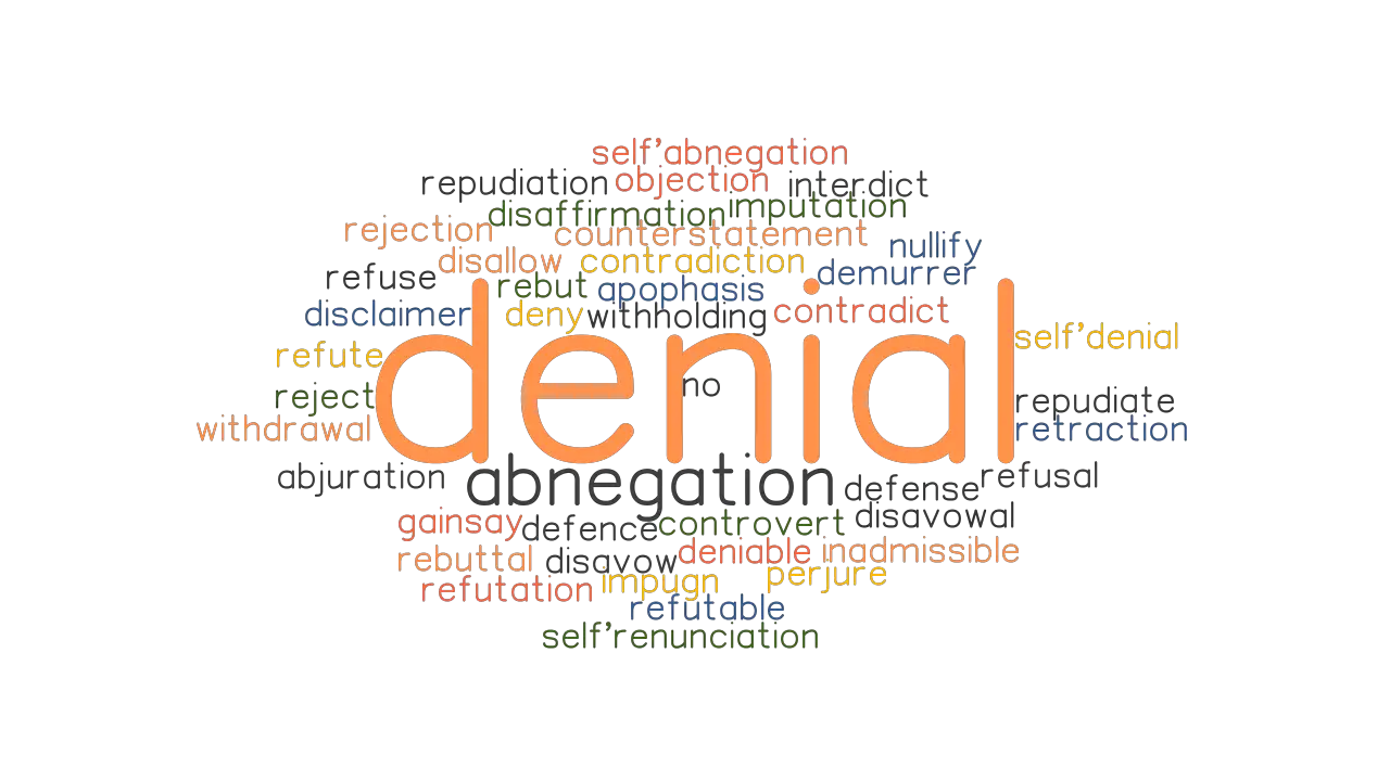 DENIAL: Synonyms and Related Words. What is Another Word for DENIAL? -  GrammarTOP.com