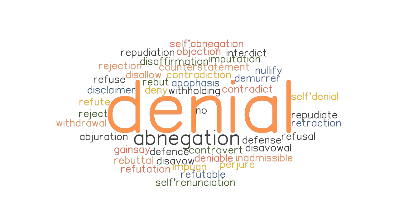 DENIAL Synonyms And Related Words What Is Another Word For DENIAL 