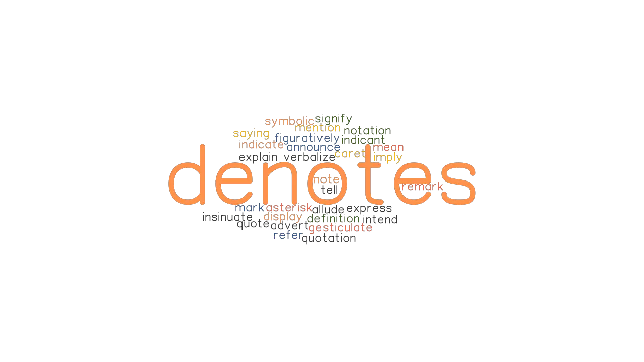 DENOTES Synonyms And Related Words What Is Another Word For DENOTES 