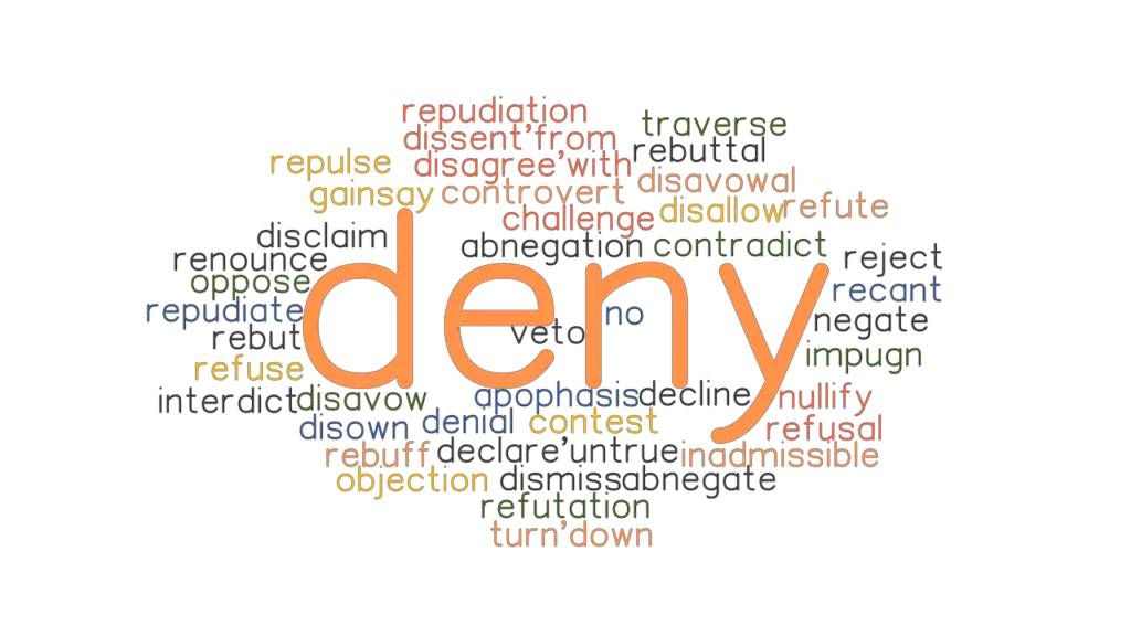 DENY Synonyms And Related Words What Is Another Word For DENY 