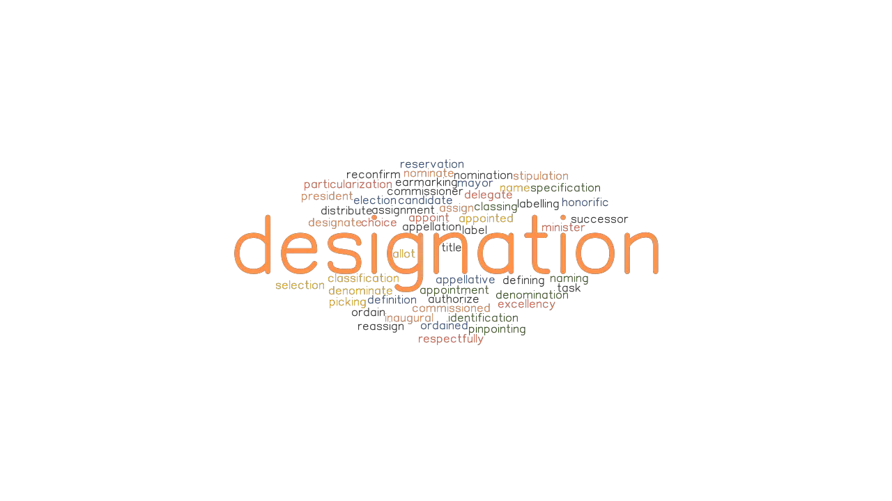 DESIGNATION: Synonyms and Related Words. What is Another Word for ...