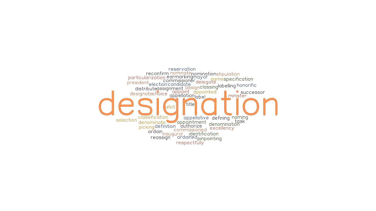 DESIGNATION Synonyms And Related Words What Is Another Word For 