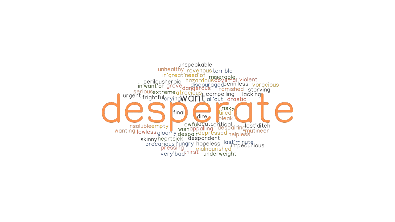 DESPERATE Synonyms And Related Words What Is Another Word For 