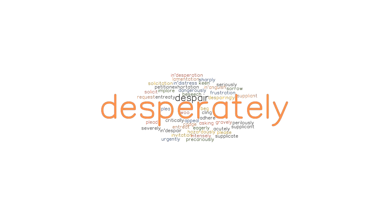 DESPERATELY Synonyms And Related Words What Is Another Word For 