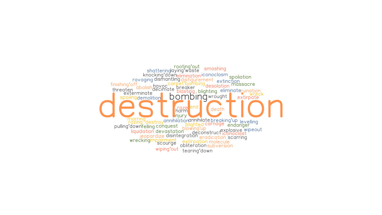 DESTRUCTION Synonyms And Related Words What Is Another Word For 