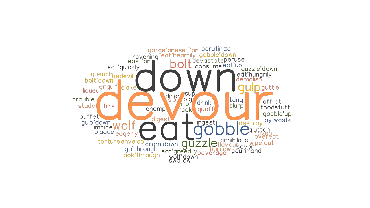 DEVOUR: Synonyms and Related Words. What is Another Word for DEVOUR? -  