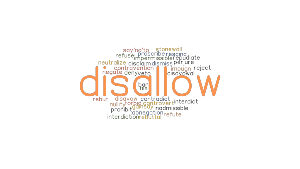 Other Words For Disallow