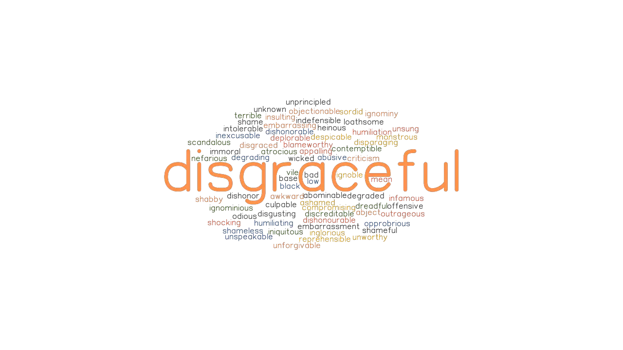 DISGRACEFUL Synonyms And Related Words What Is Another Word For 