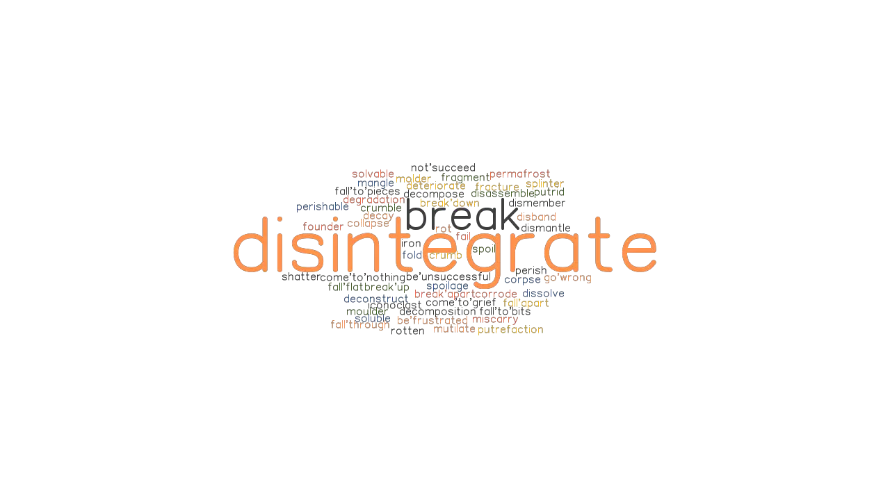 disintegration synonym