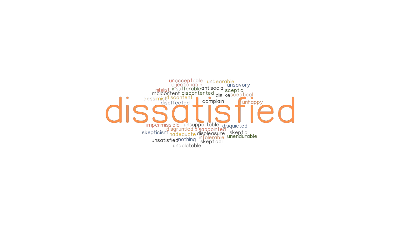 DISSATISFIED Synonyms And Related Words What Is Another Word For 