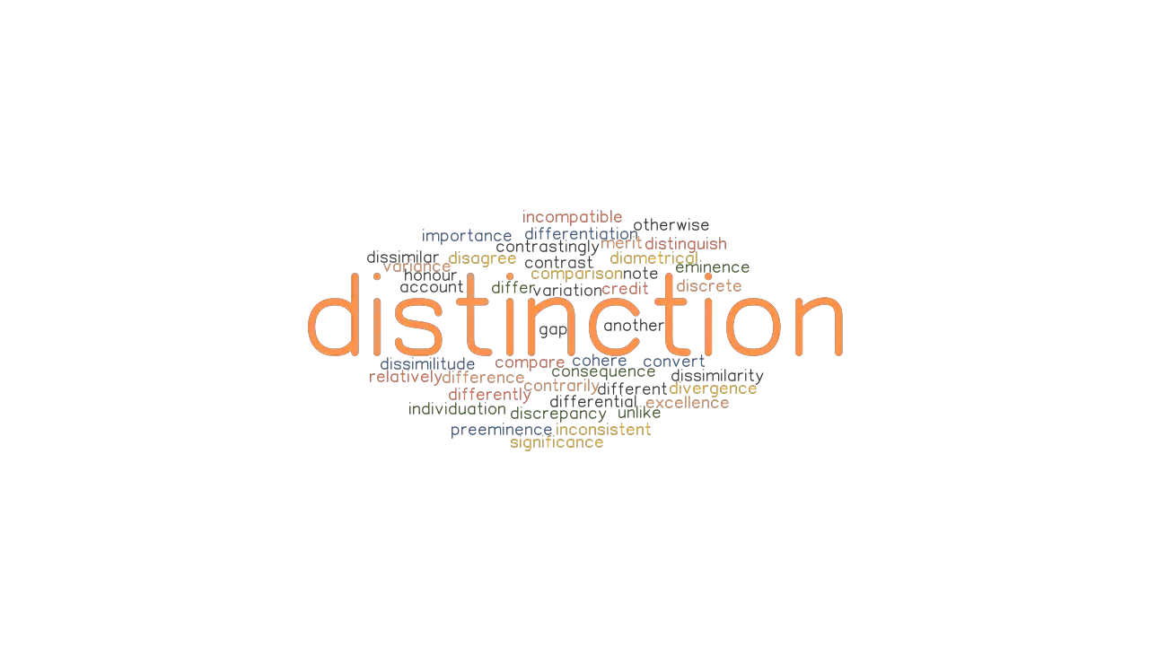 DISTINCTION Synonyms And Related Words What Is Another Word For 