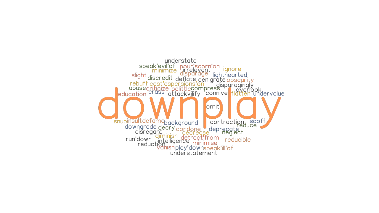 DOWNPLAY Synonyms And Related Words What Is Another Word For DOWNPLAY 