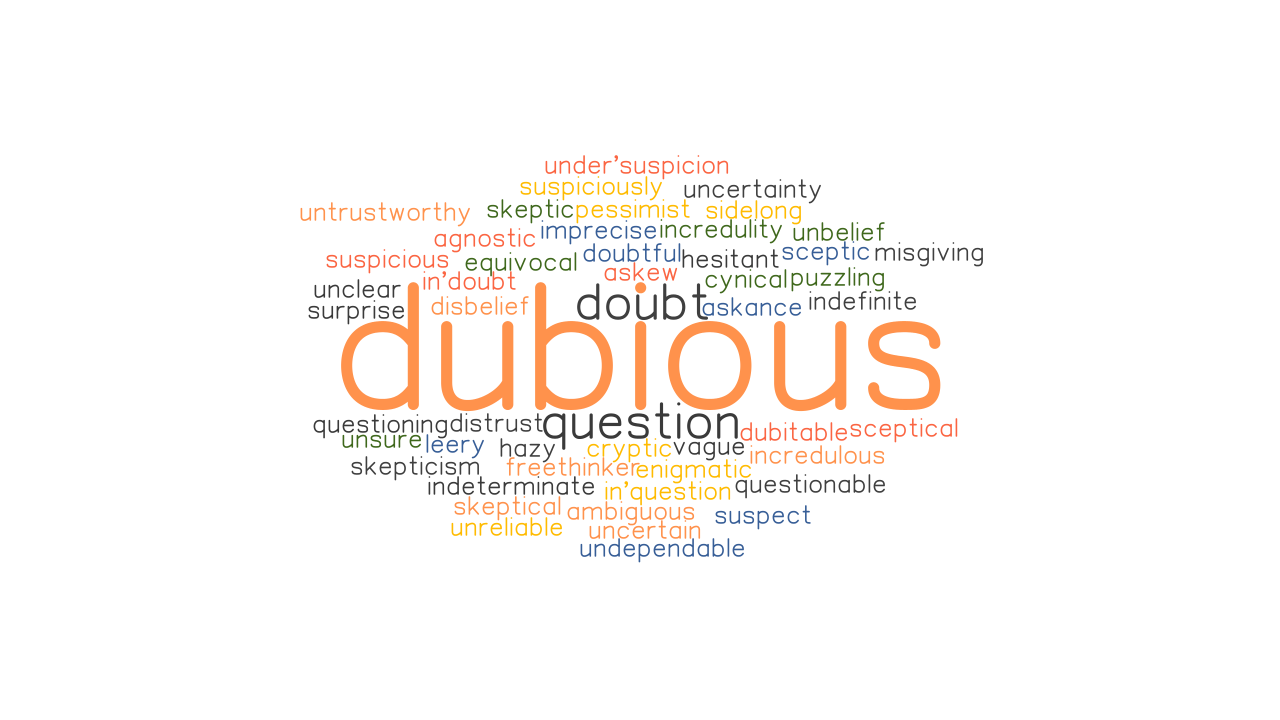 DUBIOUS Synonyms And Related Words What Is Another Word For DUBIOUS 