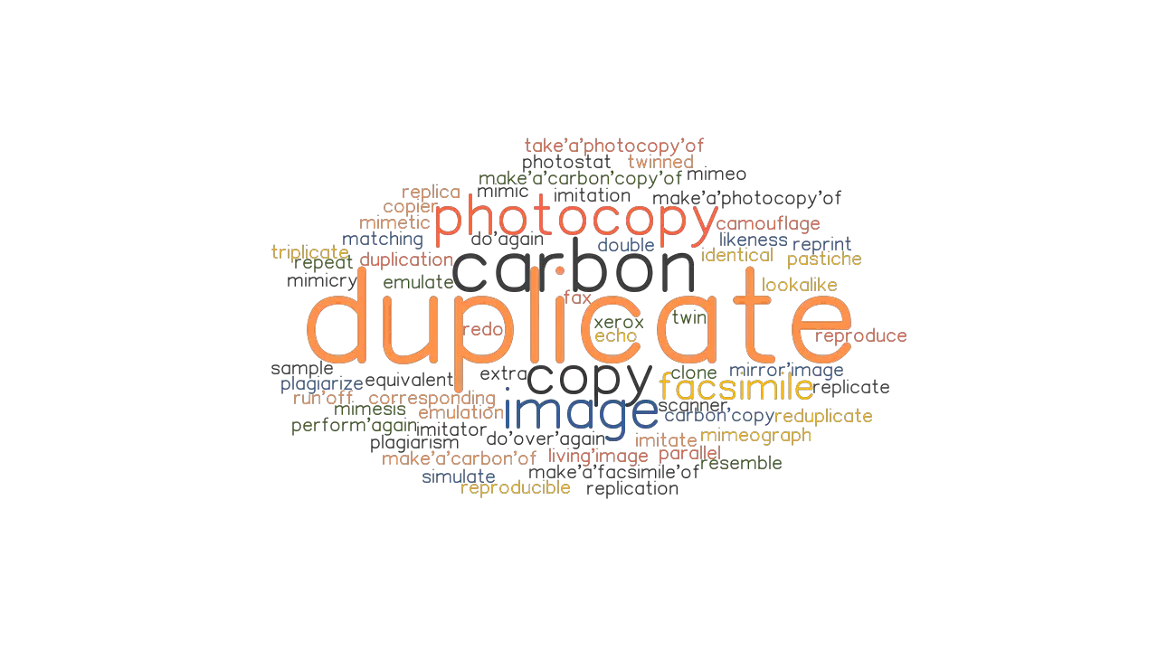 Different Words For Duplicate