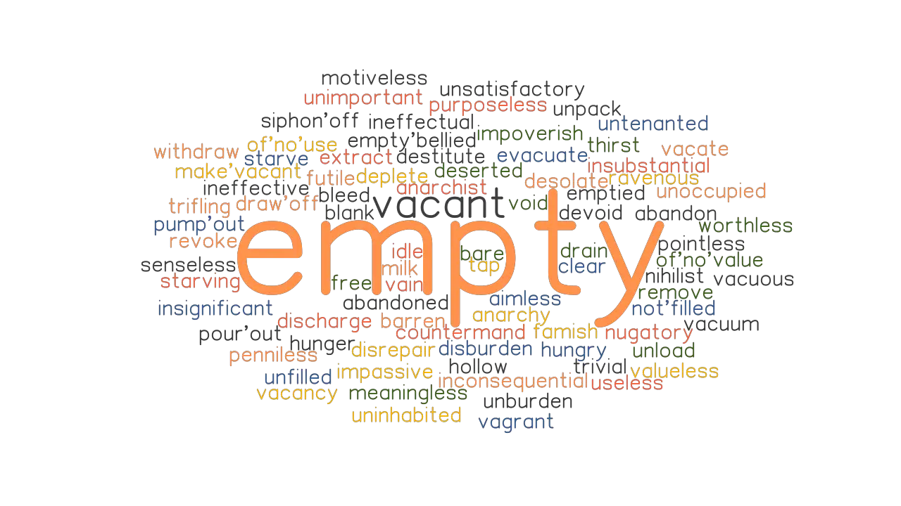 EMPTY Synonyms And Related Words What Is Another Word For EMPTY 