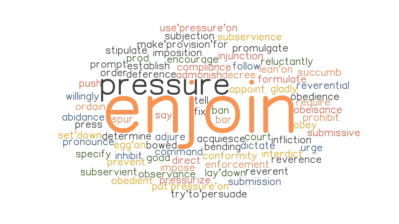 ENJOIN: Synonyms and Related Words. What is Another Word for