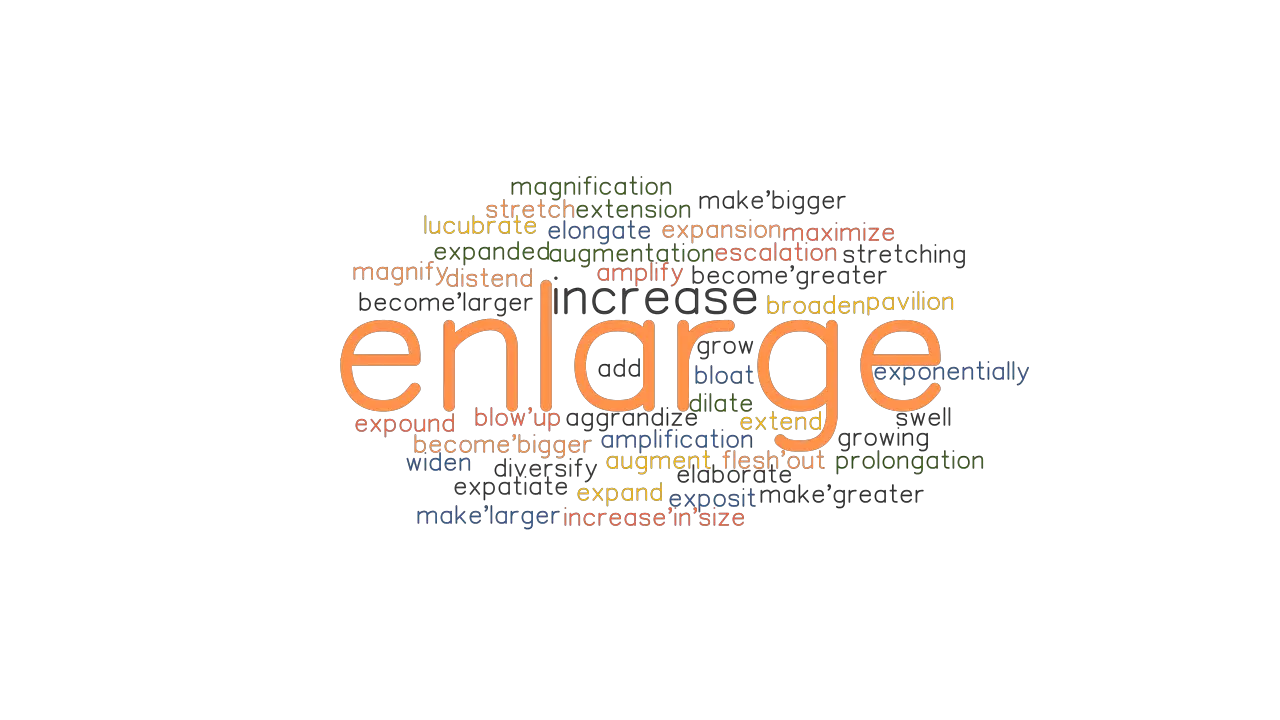 ENLARGE Synonyms And Related Words What Is Another Word For ENLARGE 