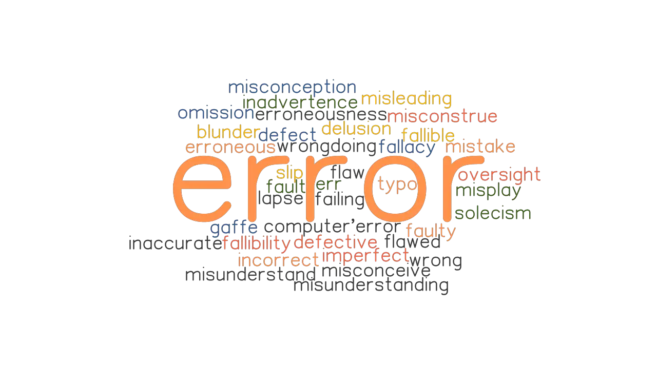 ERROR Synonyms And Related Words What Is Another Word For ERROR 