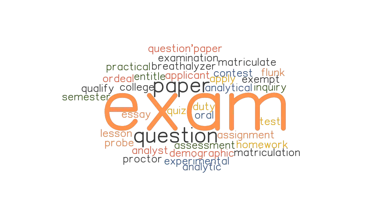 EXAM Synonyms And Related Words What Is Another Word For EXAM 