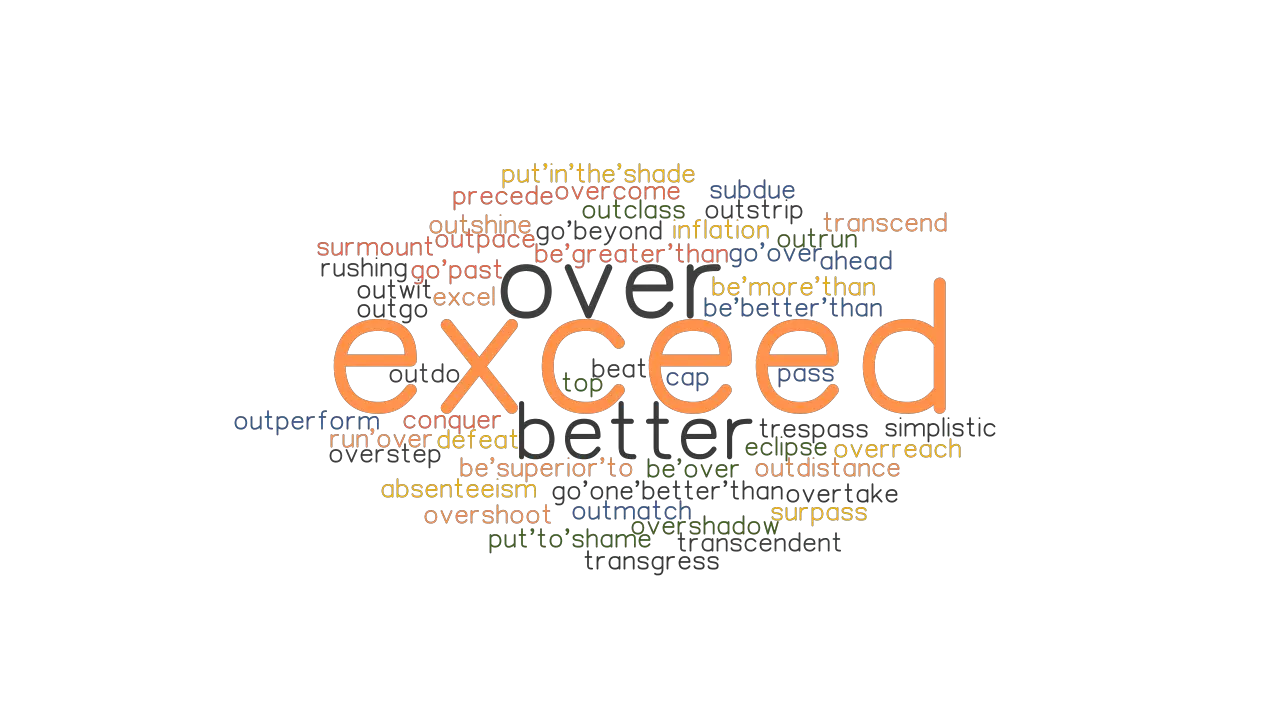 EXCEED Synonyms And Related Words What Is Another Word For EXCEED 