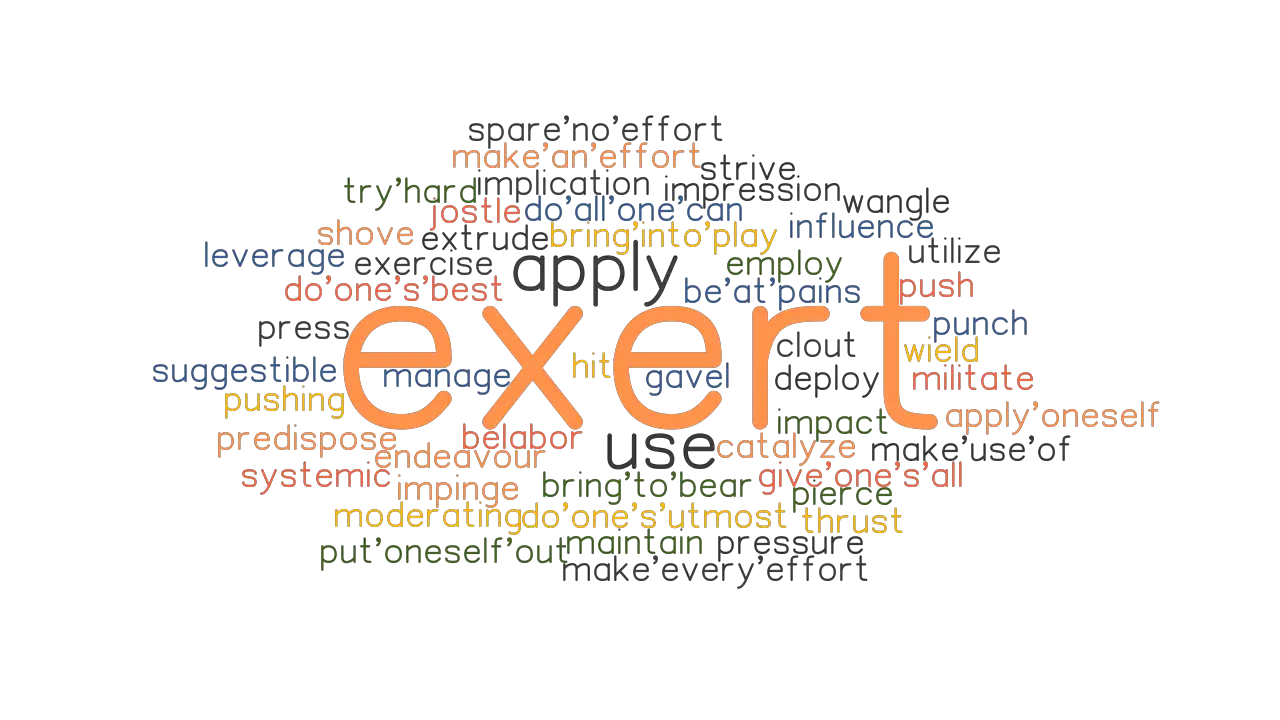 EXERT Synonyms And Related Words What Is Another Word For EXERT 