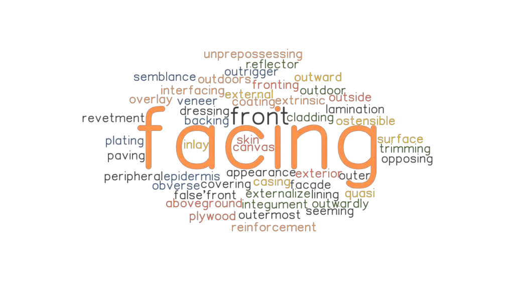 FACING Synonyms And Related Words What Is Another Word For FACING 