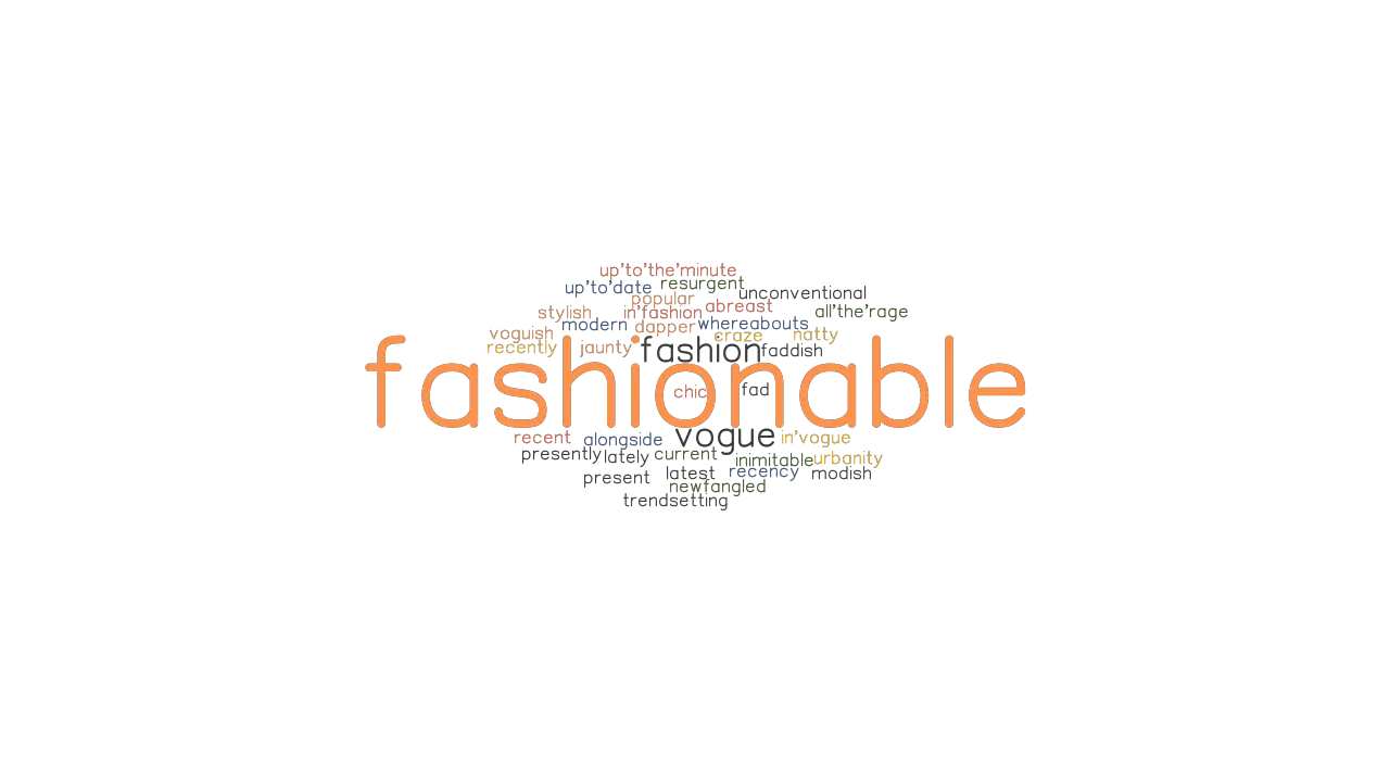 FASHIONABLE Synonyms And Related Words What Is Another Word For 