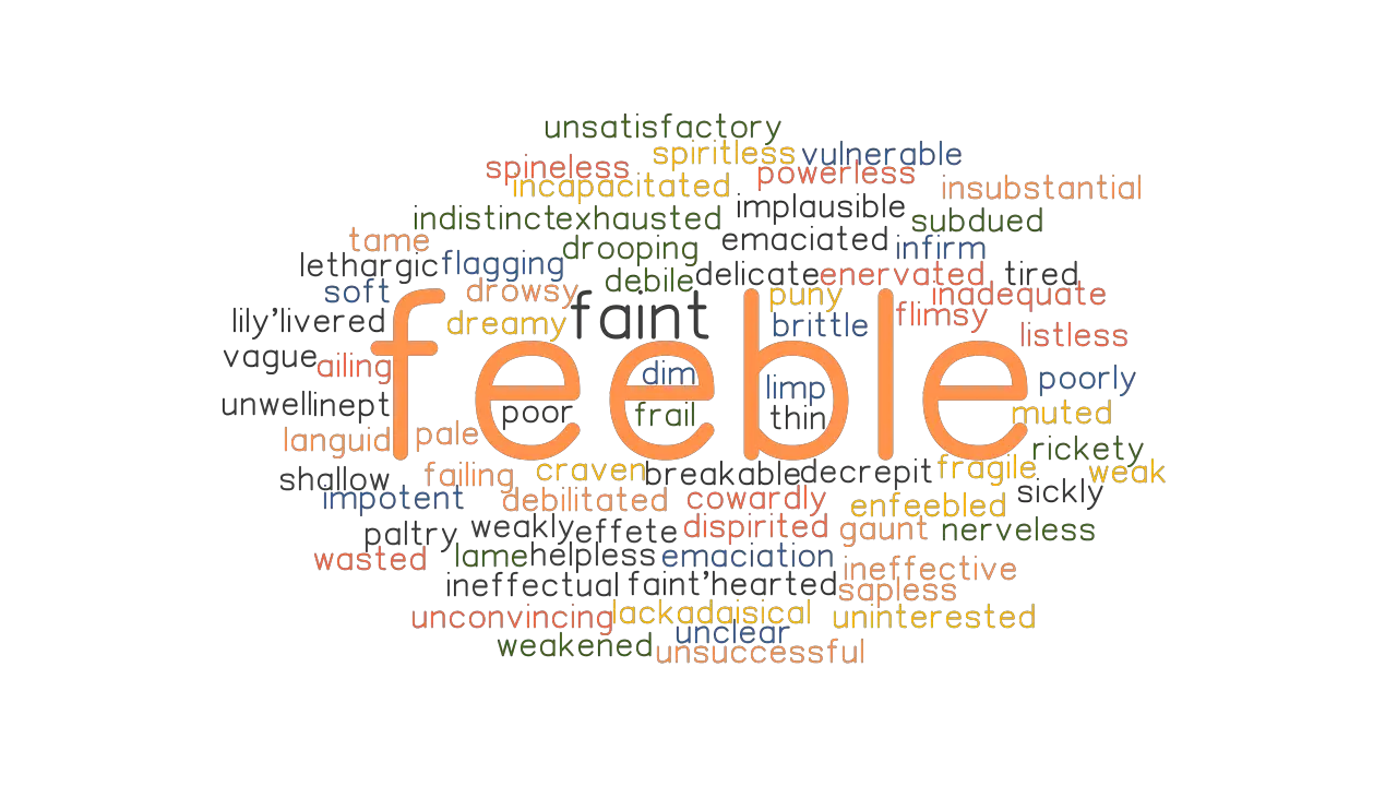 FEEBLE Synonyms And Related Words What Is Another Word For FEEBLE 