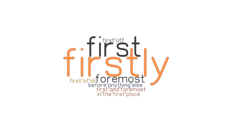 firstly essay synonym