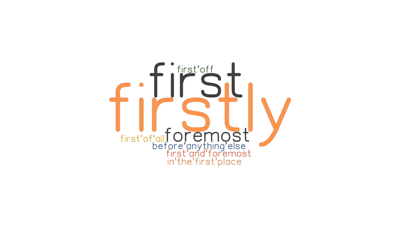 Firstly synonym