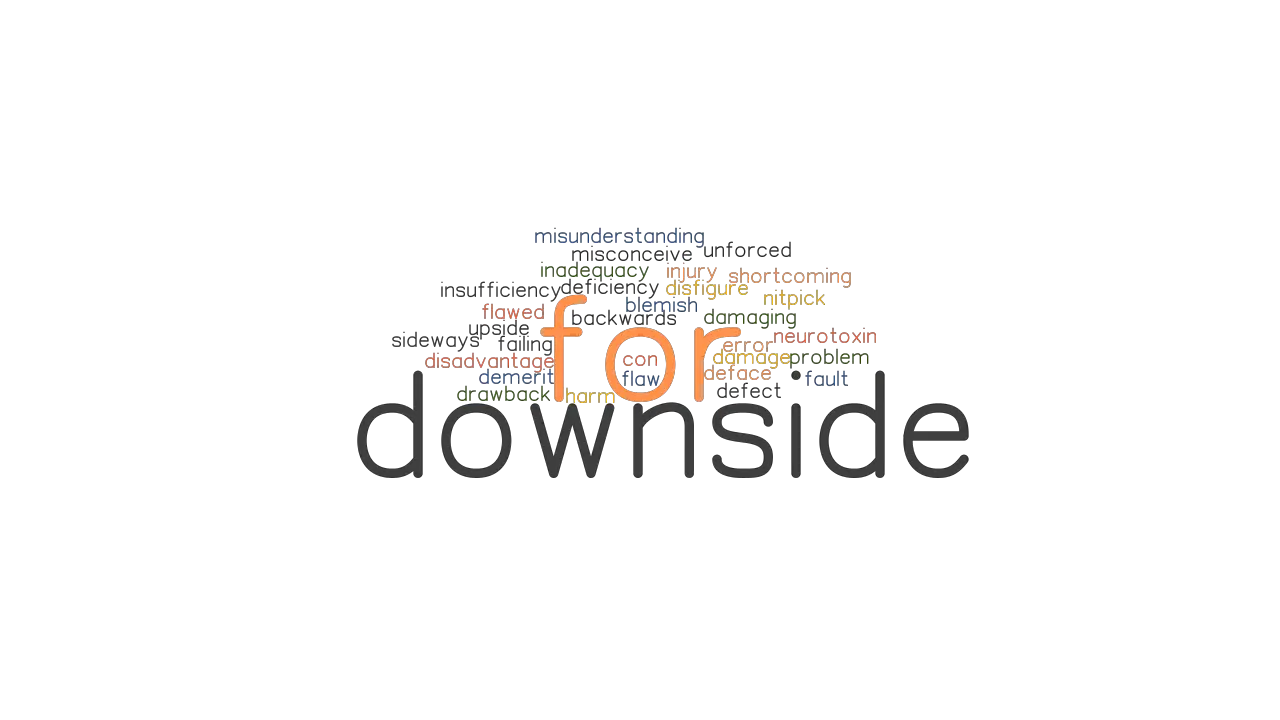 FOR DOWNSIDE Synonyms And Related Words What Is Another Word For FOR 