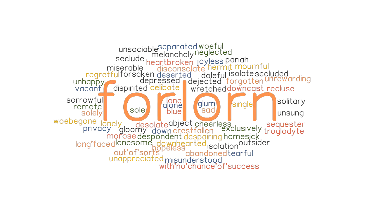 FORLORN Synonyms And Related Words What Is Another Word For FORLORN 