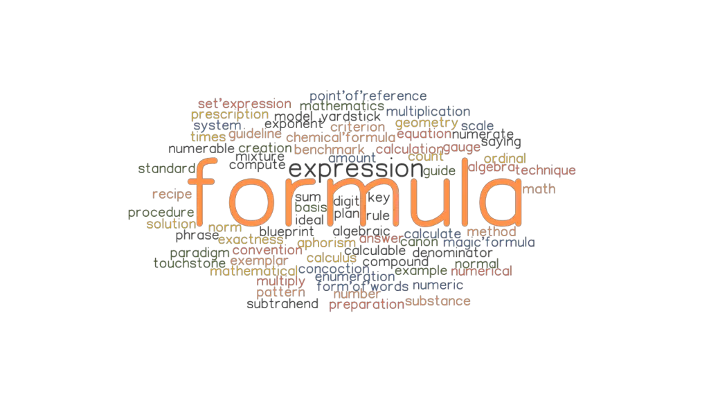 FORMULA: Synonyms and Related Words. What is Another Word for FORMULA