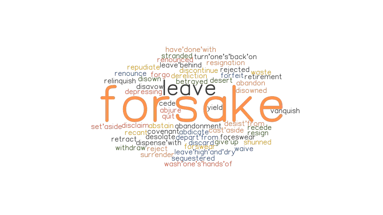 FORSAKE Synonyms And Related Words What Is Another Word For FORSAKE 